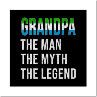 Grand Father Sierra Leonean Grandpa The Man The Myth The Legend - Gift for Sierra Leonean Dad With Roots From  Sierra Leone Posters and Art